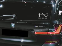 4" Faith Hope Love Car Decal, Custom Window, Laptop, Waterproof Vinyl, Faith, Rearview Mirror