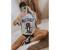 Mustard Graphic Tee (Grey)