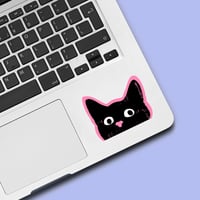 Image 4 of Black Cat Cute Kitty Stickers 