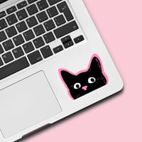 Image 7 of Black Cat Cute Kitty Stickers 
