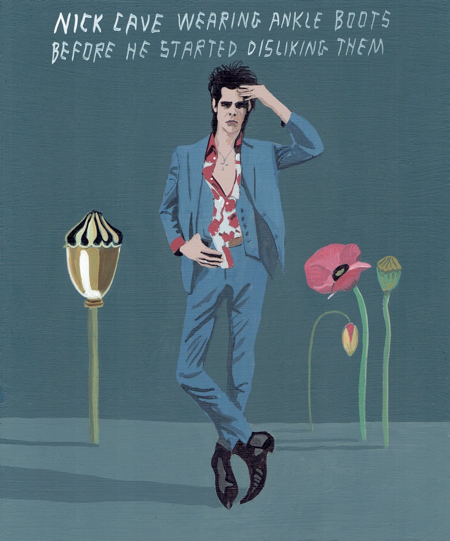 Image of NICK CAVE WEARING ANKLE BOOTS