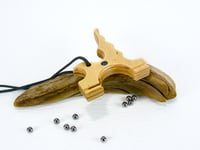 Image 3 of Wooden Slingshot, Twister Frame, Birchwood Sling Shot, Wooden Catapult, Right or Left Hand