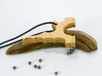 Image 5 of Wooden Slingshot, Twister Frame, Birchwood Sling Shot, Wooden Catapult, Right or Left Hand