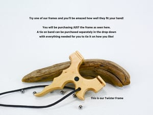 Image of Wooden Slingshot, Twister Frame, Birchwood Sling Shot, Wooden Catapult, Right or Left Hand