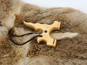 Image of Wooden Slingshot, Twister Frame, Birchwood Sling Shot, Wooden Catapult, Right or Left Hand