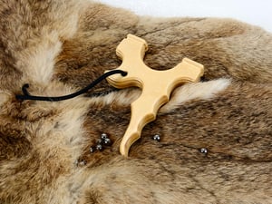 Image of Wooden Slingshot, Twister Frame, Birchwood Sling Shot, Wooden Catapult, Right or Left Hand