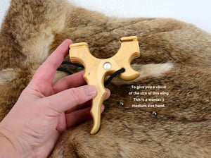 Image of Wooden Slingshot, Twister Frame, Birchwood Sling Shot, Wooden Catapult, Right or Left Hand