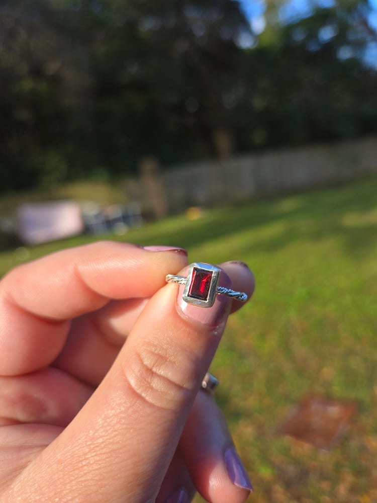 Image of Faceted Single Stone Rings