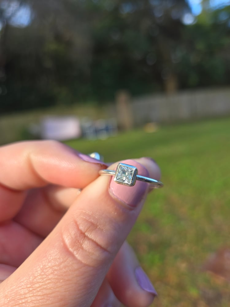 Image of Faceted Single Stone Rings