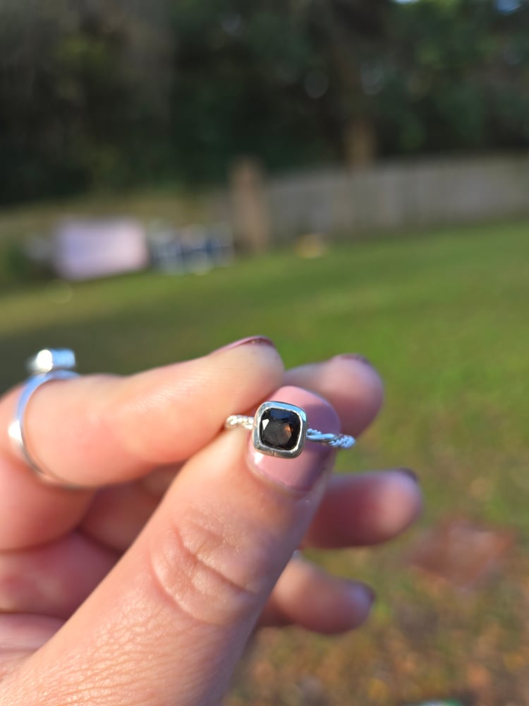 Image of Faceted Single Stone Rings