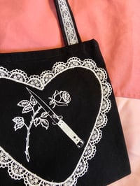 Image 2 of Black & White Heart Totes