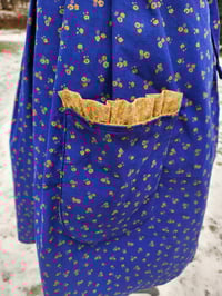 Image 3 of Pure Cotton Cordoroy Pinafore Apron in Blue
