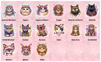 Image 2 of Vinyl Stickers (Hippie Cats)