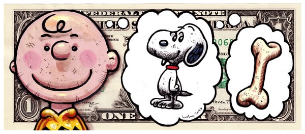 Image of Real Dollar Art. Puppy Love.