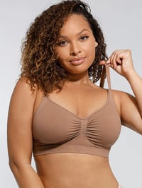 Image 1 of Wireless Supportive Shapring Bra with Adjustable Straps