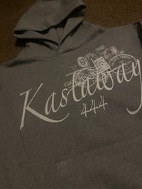 Image 2 of GREY “KASTAWAY444 HOODIE”