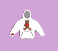 Image 1 of Mallory Bear Hoodie - White