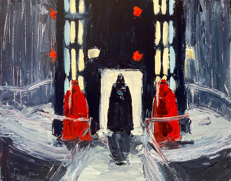 Image of Darth Vader and the royal guard original painting 