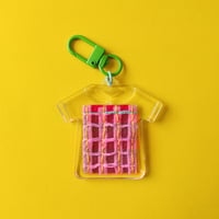 Image 2 of Plaid T-shirt Keychain
