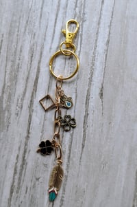 Image 1 of GOOD VIBES purse charm/keychain 