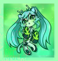 Image 2 of Glorpi Miku stickers/A6 square holographic prints