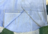 Image 5 of Westride Japan selvedge indigo chambray western shirt, size 40 (fits M)