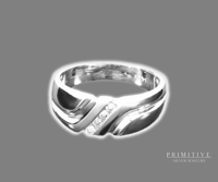 925 Silver Natural Diamond Mens Wedding band