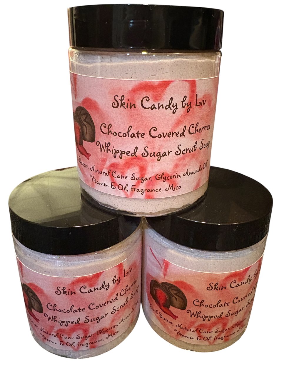 Chocolate Covered Cherries Whipped Sugar Scrub Soap