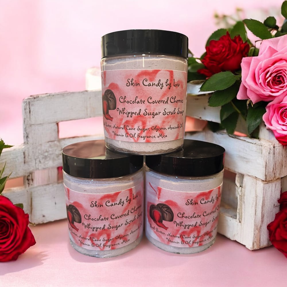 Chocolate Covered Cherries Whipped Sugar Scrub Soap