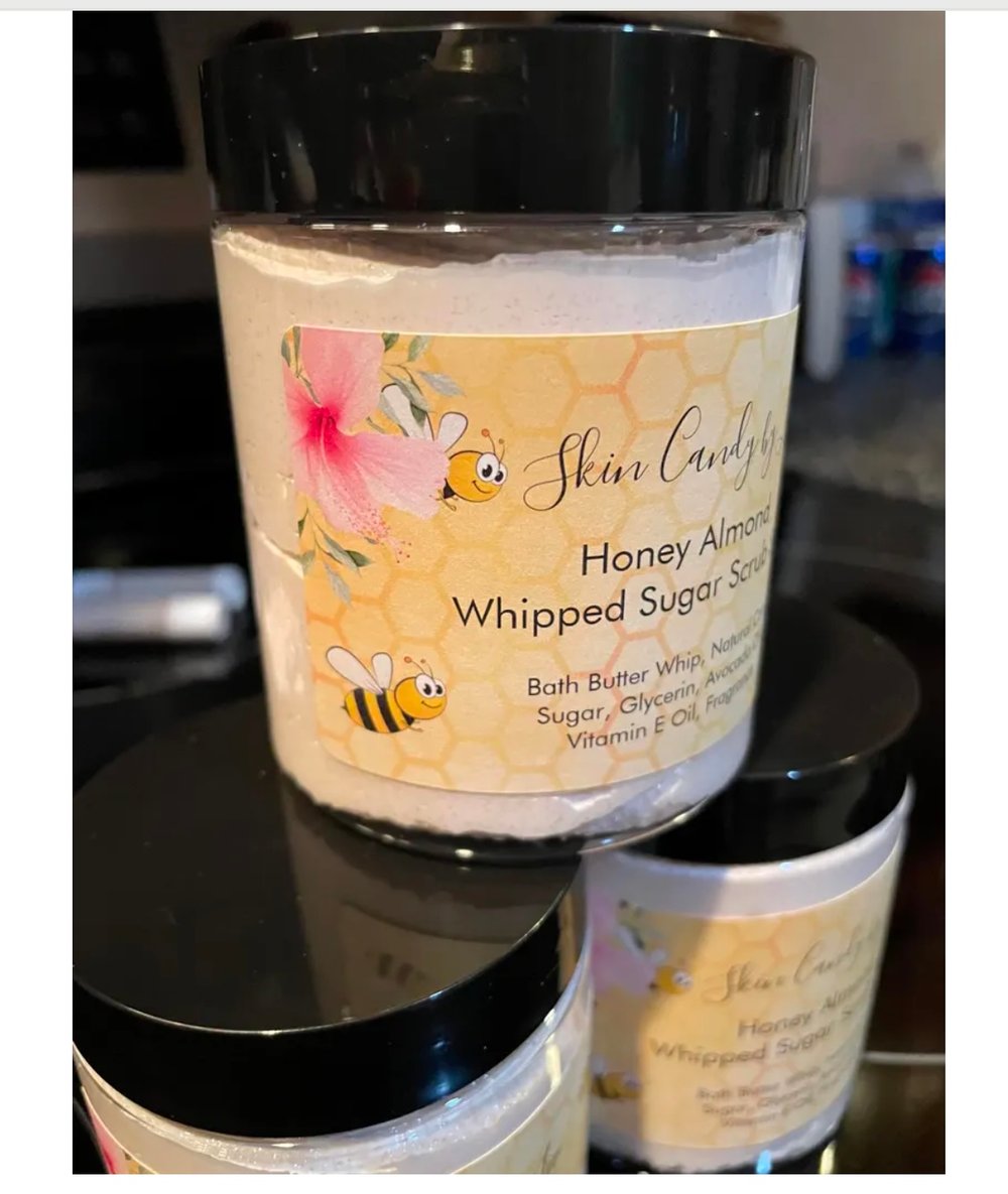 Honey Almond Whipped Sugar Scrub Soap