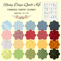 Image 3 of RAINY DAYS Quilt Kit  70" x 82" - Farmhouse Country Colorway