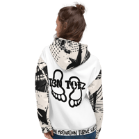 Image 5 of BLK/WHT COLOR HOODIE