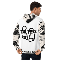 Image 6 of BLK/WHT COLOR HOODIE