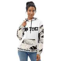 Image 7 of BLK/WHT COLOR HOODIE