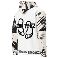 Image 3 of BLK/WHT COLOR HOODIE