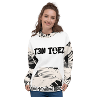 Image 9 of BLK/WHT COLOR HOODIE