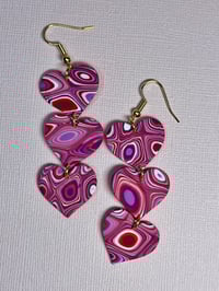 Image 5 of Psychedelic Hearts Earrings