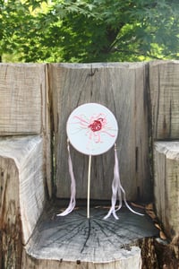 Image 2 of Museum Co-branded Chinese Traditional Handmade Silk Woven Fan - Higanbana (Mañjusaka)
