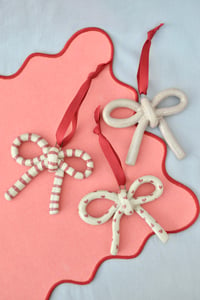 Image 1 of SALE- Ceramic Bow Decorations 