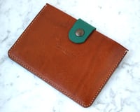 Image 1 of Card holder in cognac and black