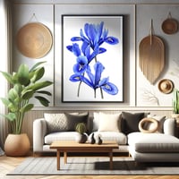 Image 4 of Petals in Blue Original Painting