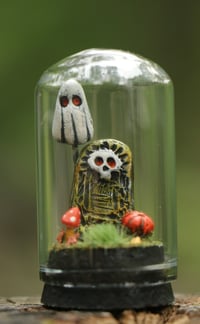 Image 2 of Mini Ghostie and Grave Curio Dome