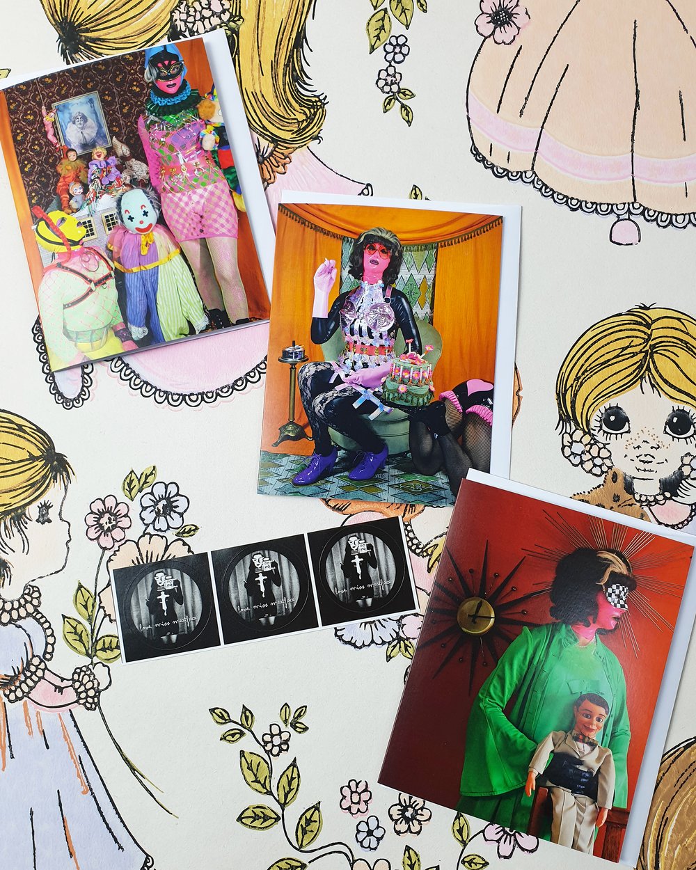 NEW! MISS MEATFACE GREETING CARD SET + LA FIRE CHARITY!