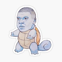 Squirtle Mbappe Stickers (x2)