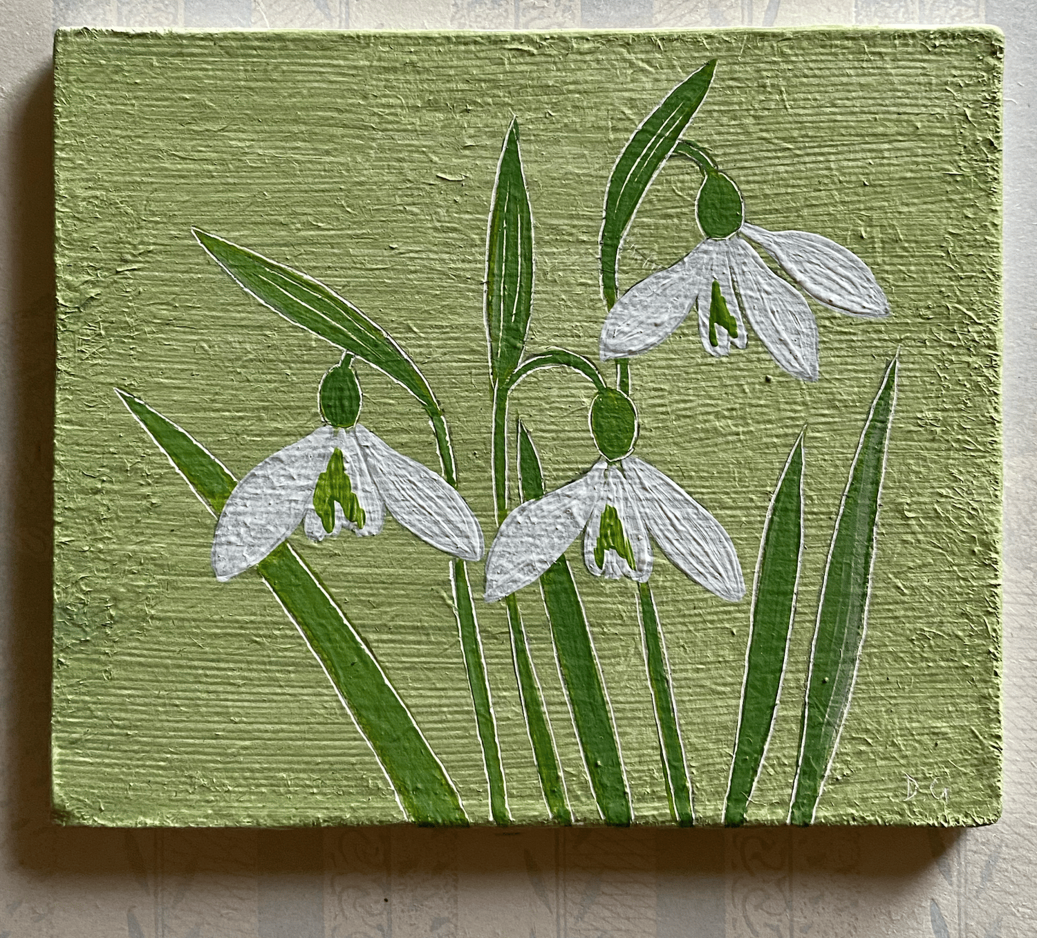 Image of Small Snowdrop painting A