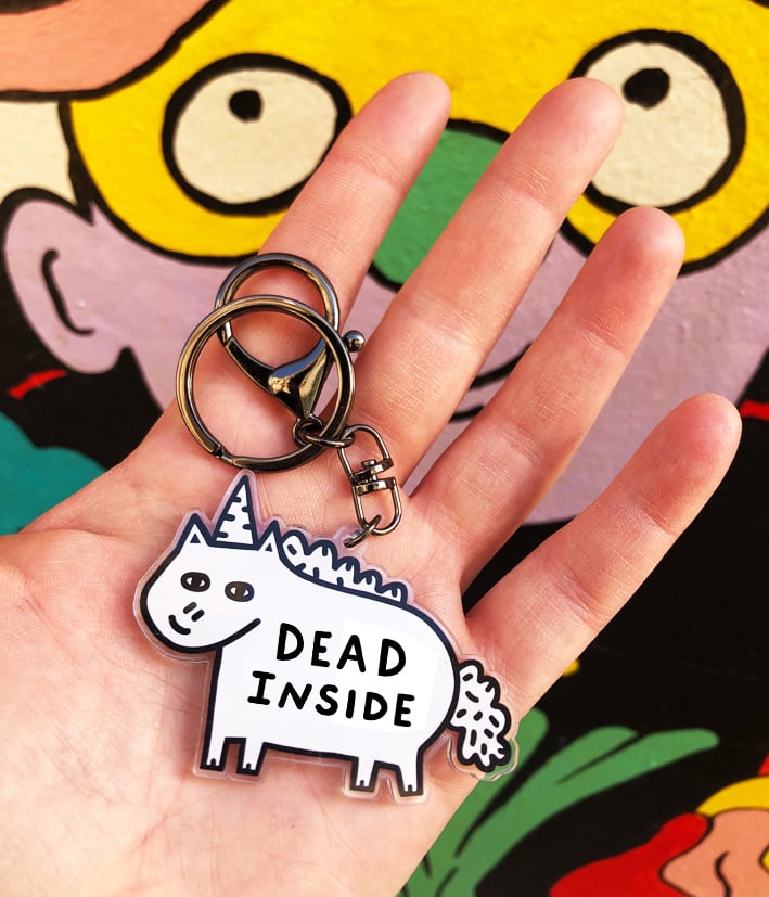 Image of Dead Inside Keyring 