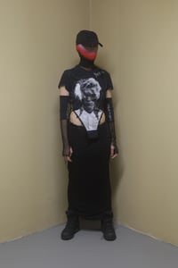 Image 5 of TERROR VISION - Upcycled Bieber corset top + arm warmers