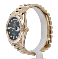 Image 2 of Daydate Klon 36mm Gelbgold Grünes Blatt