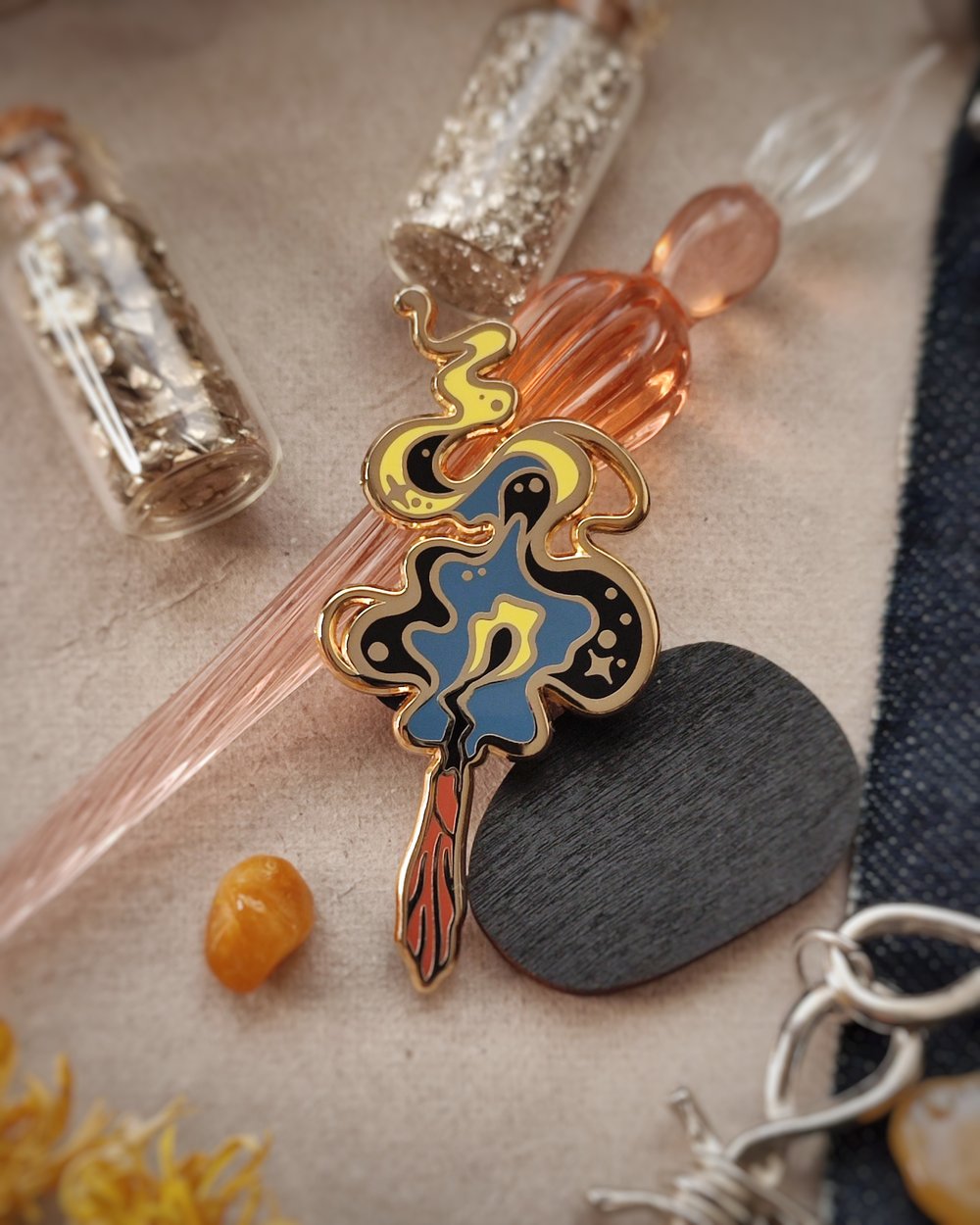 ETERNAL FLAME ENAMEL PIN 