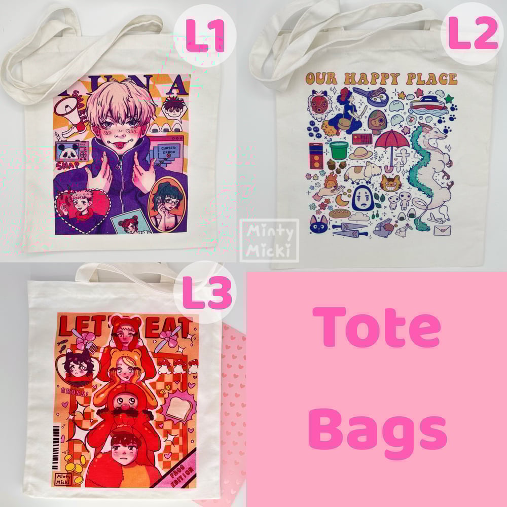Image of  Medium Size 14" AnimeTote Bags